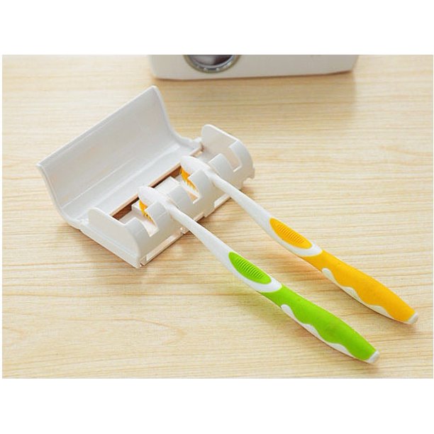 Automatic Toothpaste Dispenser & Squeezer with Toothbrush Holder