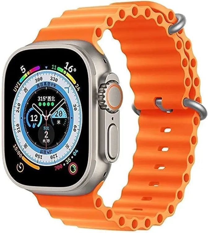 T800 Ultra Smart Watch | Ocean Strap & Wireless Charger (Random Color)