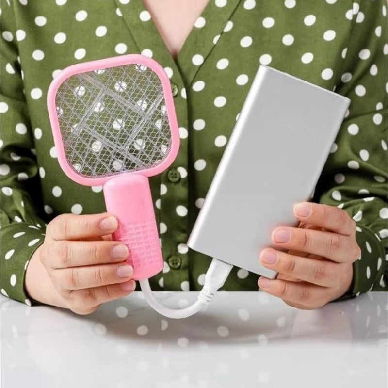2-in-1 Electric Mosquito Racket & UV Insect Killer (Random Color)