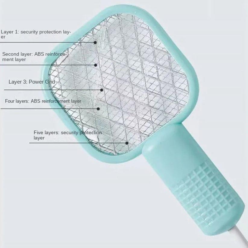 2-in-1 Electric Mosquito Racket & UV Insect Killer (Random Color)