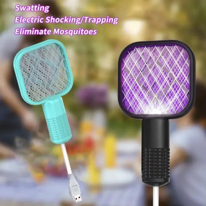 2-in-1 Electric Mosquito Racket & UV Insect Killer (Random Color)