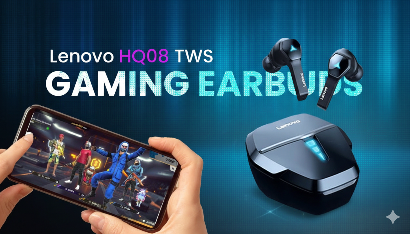 Lenovo HQ08 TWS Gaming Earbuds | Low Latency HiFi Sound