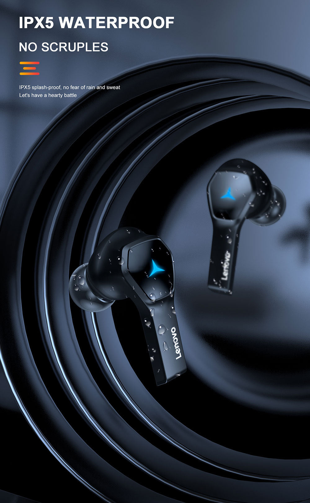 Lenovo HQ08 TWS Gaming Earbuds | Low Latency HiFi Sound