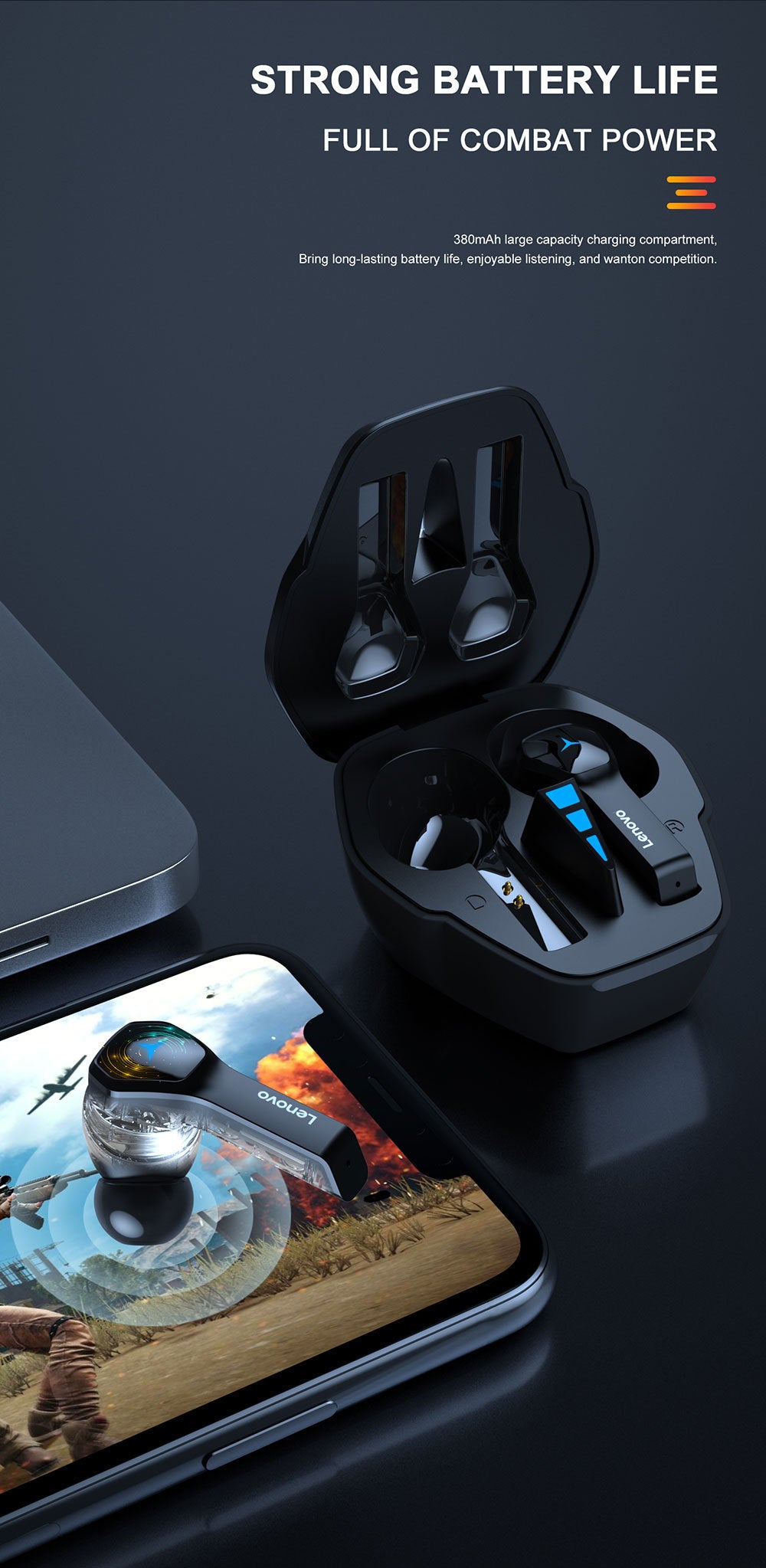 Lenovo HQ08 TWS Gaming Earbuds | Low Latency HiFi Sound