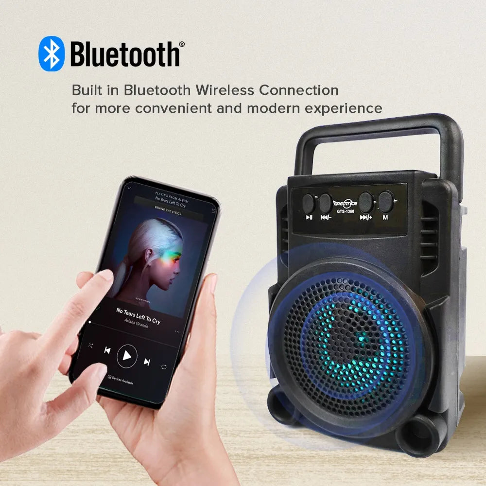 GTS-1360 Portable Bluetooth Speaker | Extra Bass & Long Battery Life