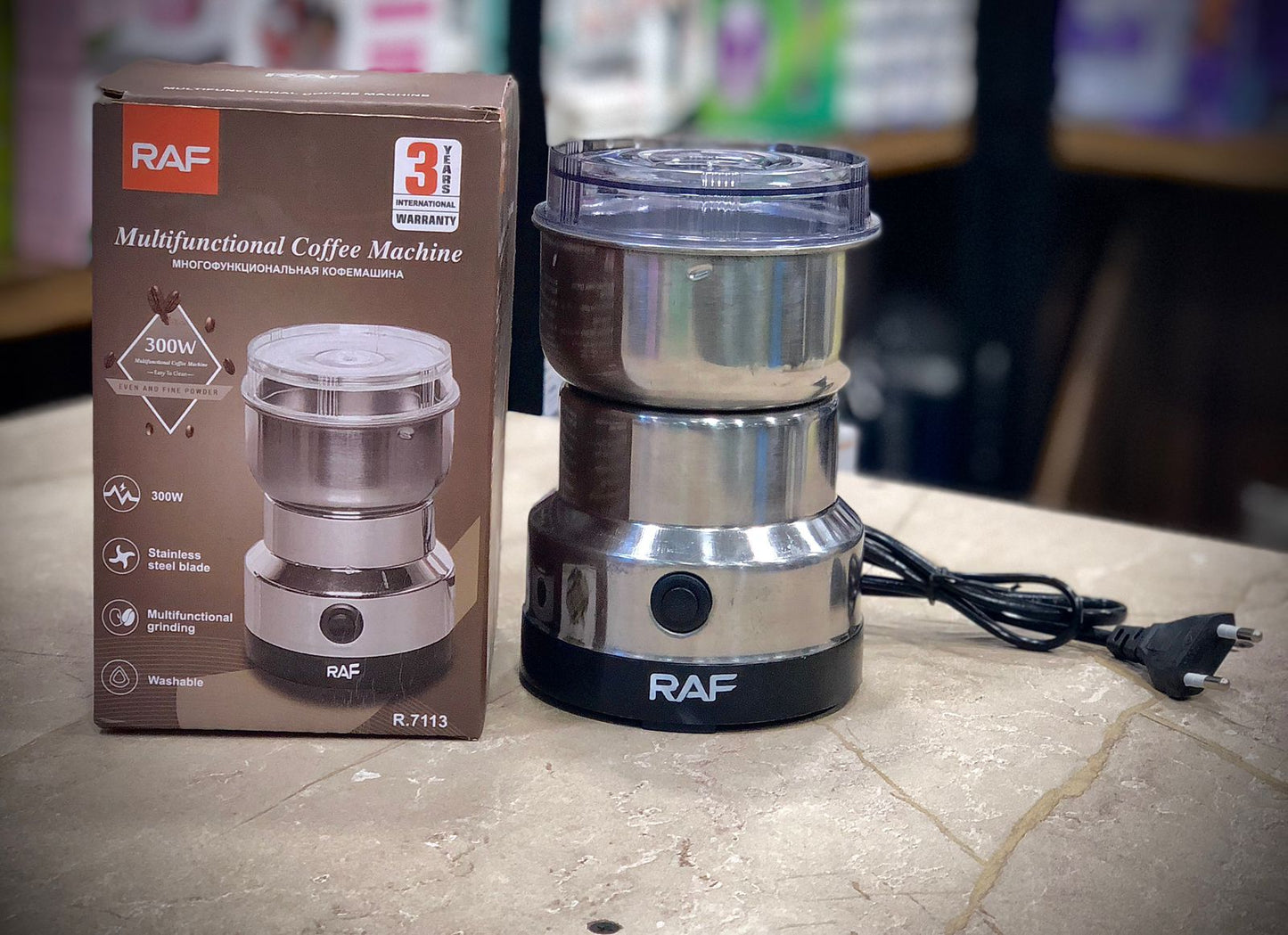 RAF R-7113 Electric Grinder | 300W Coffee, Spice & Masala Grinder