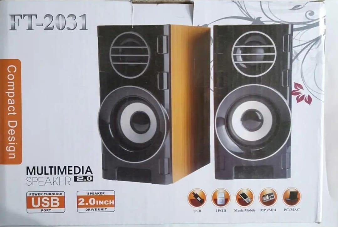 FT-2031 USB Stereo Speaker Set | Premium Sound (2 Pieces)