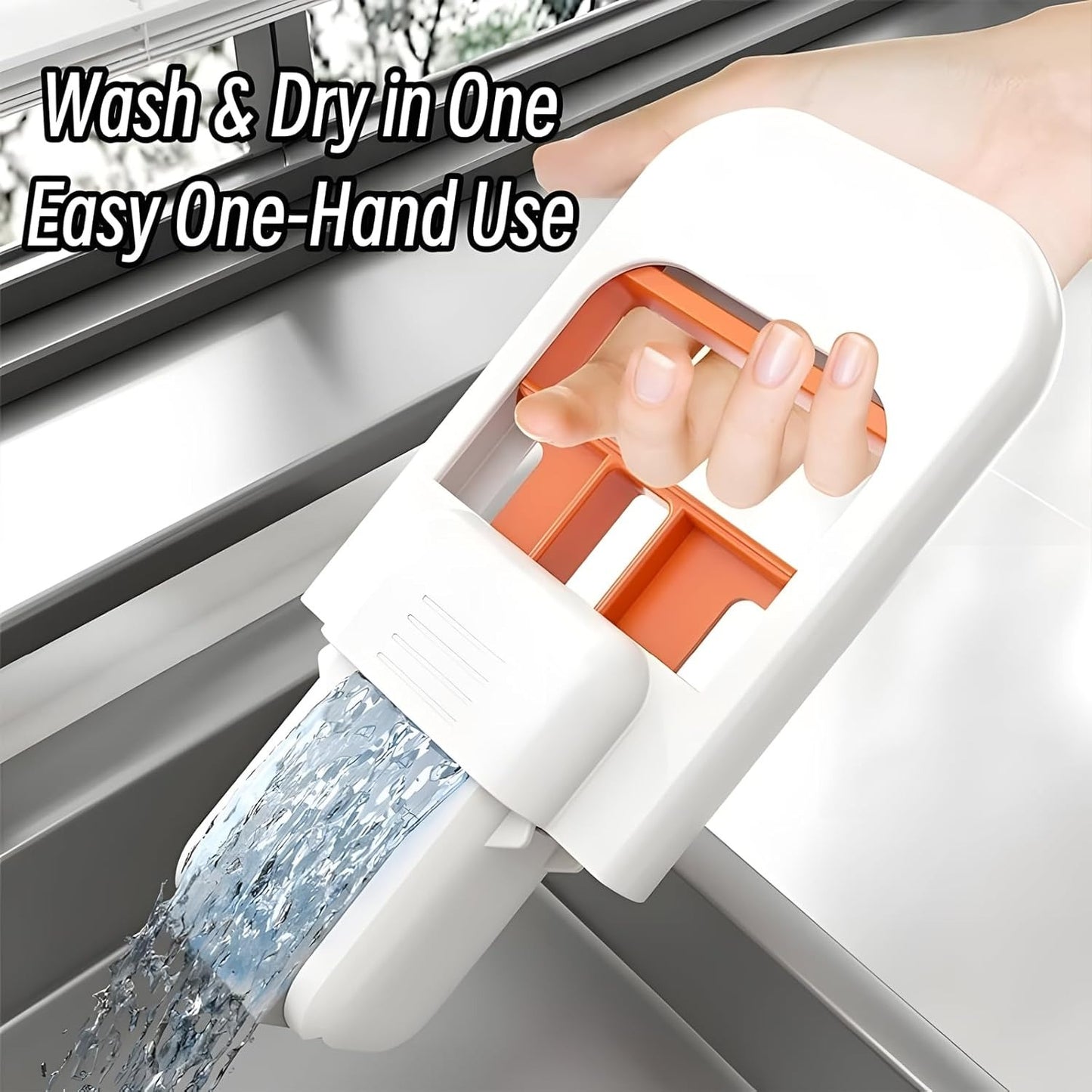 Portable Mini Foldable Desktop Mop – Hands-Free Squeeze Sponge Cleaner