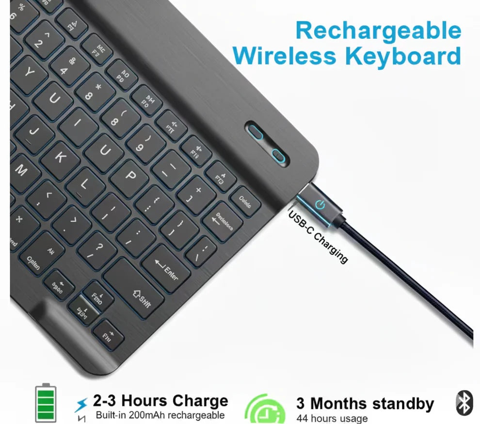Ultra-Slim Wireless Keyboard & Mouse Combo | Rechargeable