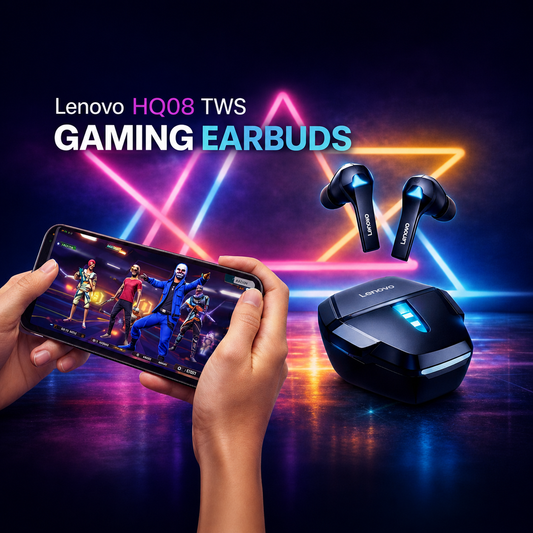 Lenovo HQ08 TWS Gaming Earbuds | Low Latency HiFi Sound