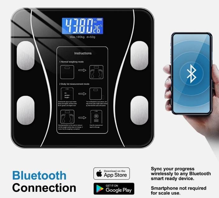 Digital Smart Body Weight & BMI Scale with Bluetooth App