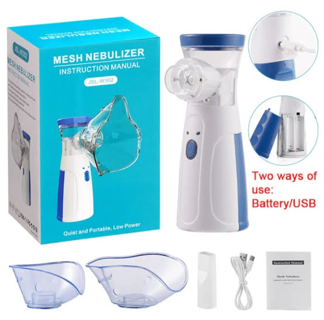 Ultra-Quiet Portable Mesh Nebulizer for Kids & Adults