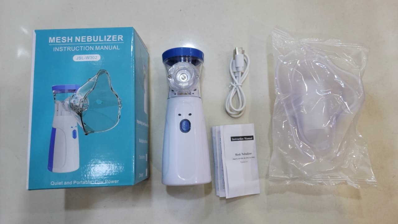Ultra-Quiet Portable Mesh Nebulizer for Kids & Adults