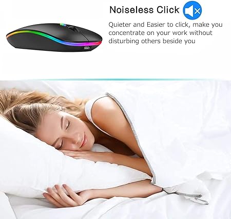 HP W10 Silent RGB Mouse | Rechargeable Dual-Mode Wireless
