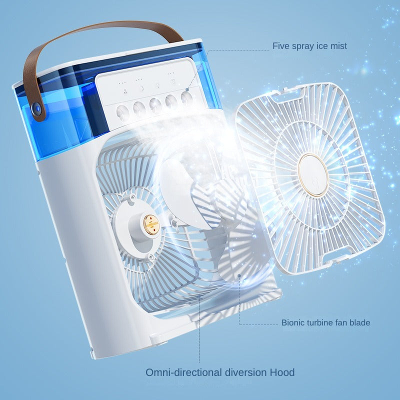 Portable Mini Air Cooler | 3-Speed Evaporative Cooling Fan (Random Color)